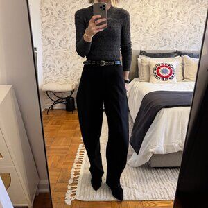 ZARA BLACK WRAP LEG PANTS SIZE SMALL